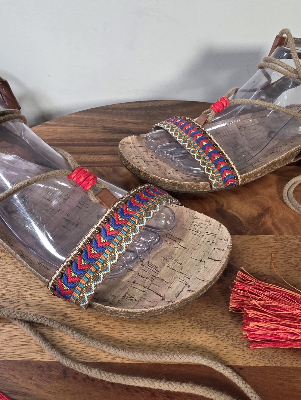 Circus by Sam Edelman Kerri Boho Gladiator Lace-Up Sandals Festival Size 8.5 - Picture 5 of 16
